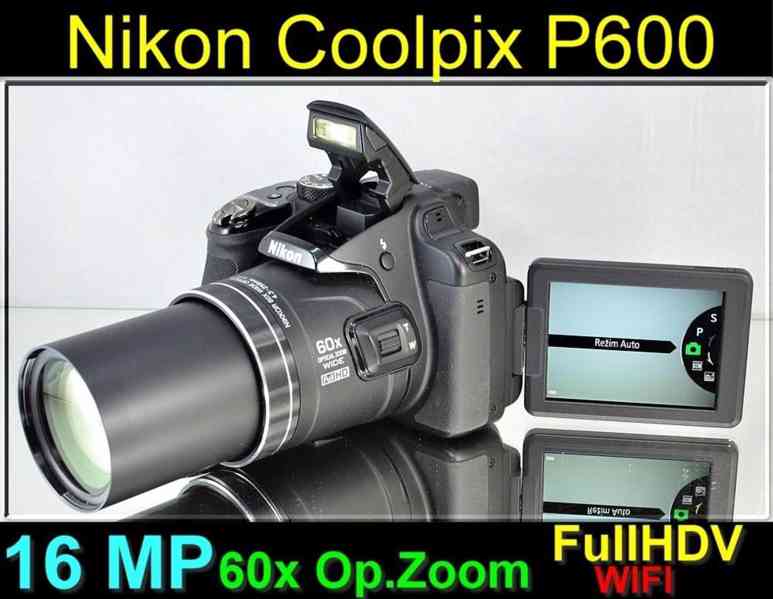 Nikon CoolPix P600 *60x Op. ZOOM*Full HDV*WIFI/NFC - foto 1