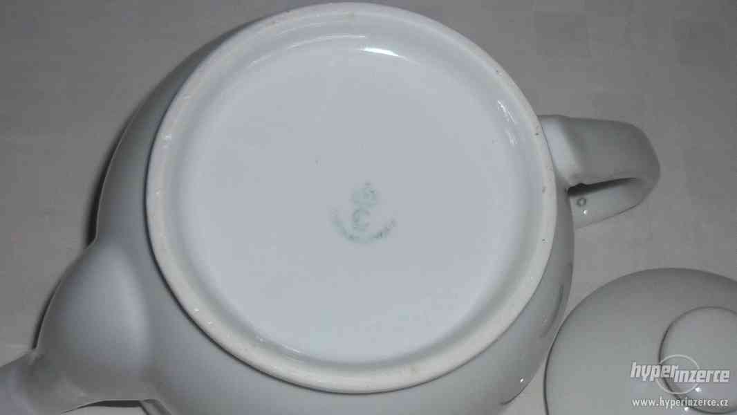 Starožitná porcelánová konvice - konvička na kávu nebo čaj - foto 5