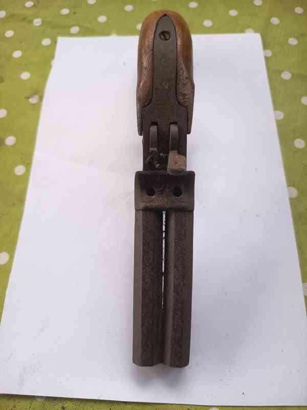 Starožitná dvouhlavňová pistole - foto 2