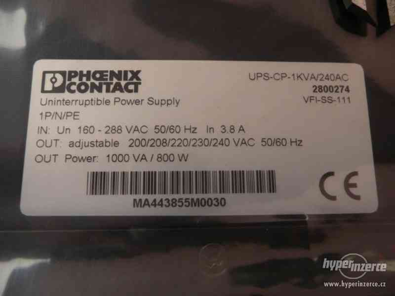 Nový záložní zdroj Phoenix contact typ UPS-CP-1KVA/240VAC - foto 5