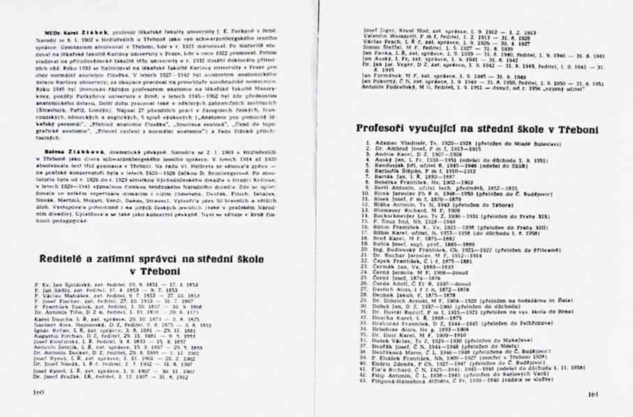 Almanach 100 let třeboňského gymnázia a Výroční zpráva 1938 - foto 2