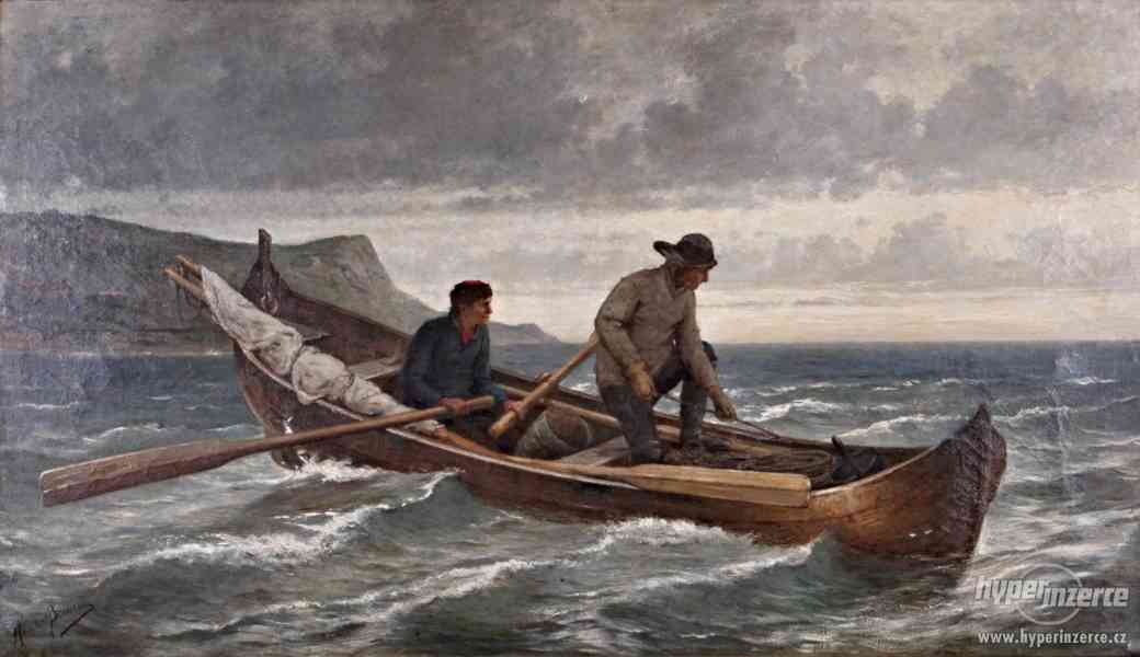 Henri Bource. Rybáři. 180 x 122 cm - foto 2