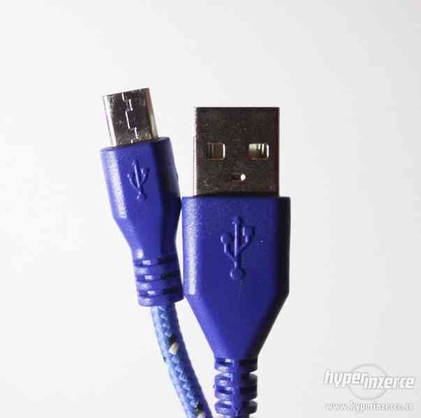 USB kabel modrý 1m - foto 1