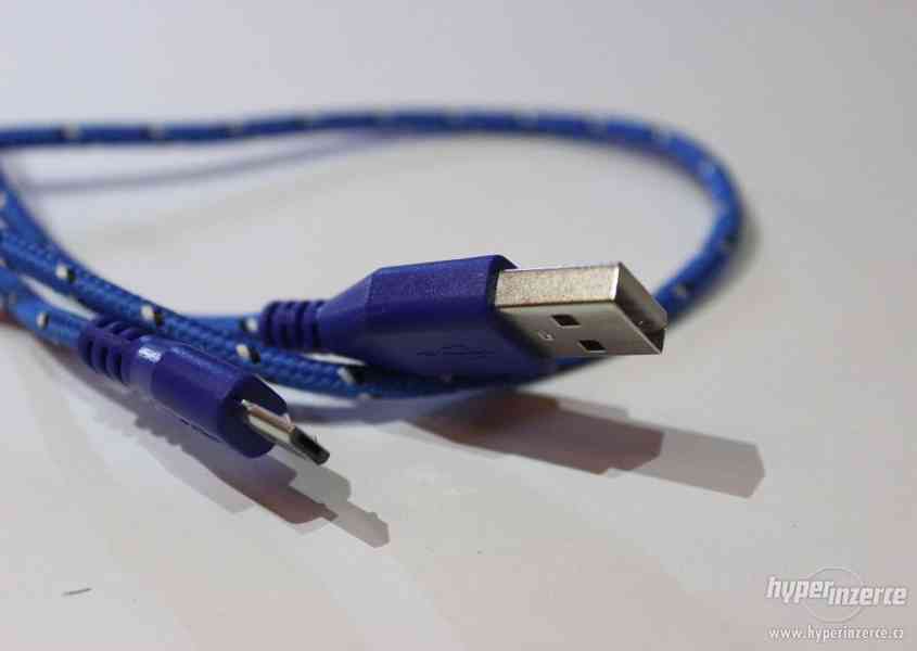 USB kabel modrý 1m - foto 3