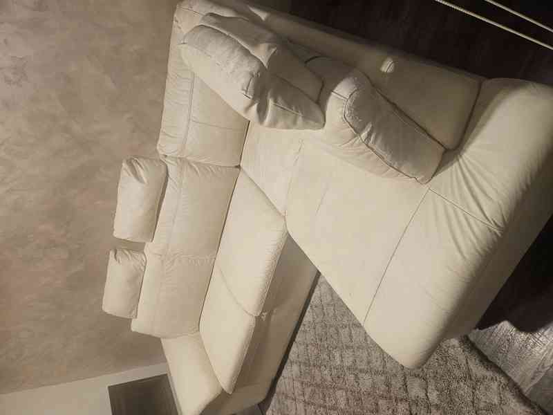 Kožená rohová sedací souprava - foto 2