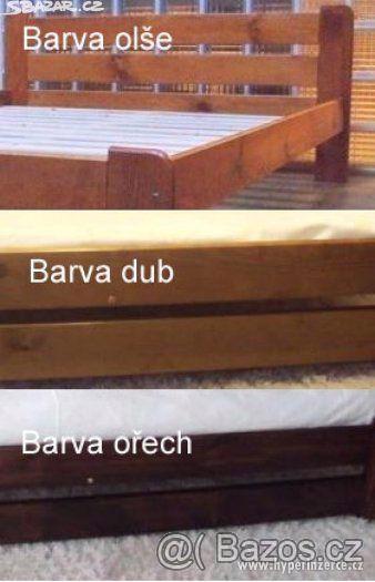 Nová postel  Hedvika 80 x 200 barva přírodní včetně roštu - foto 2