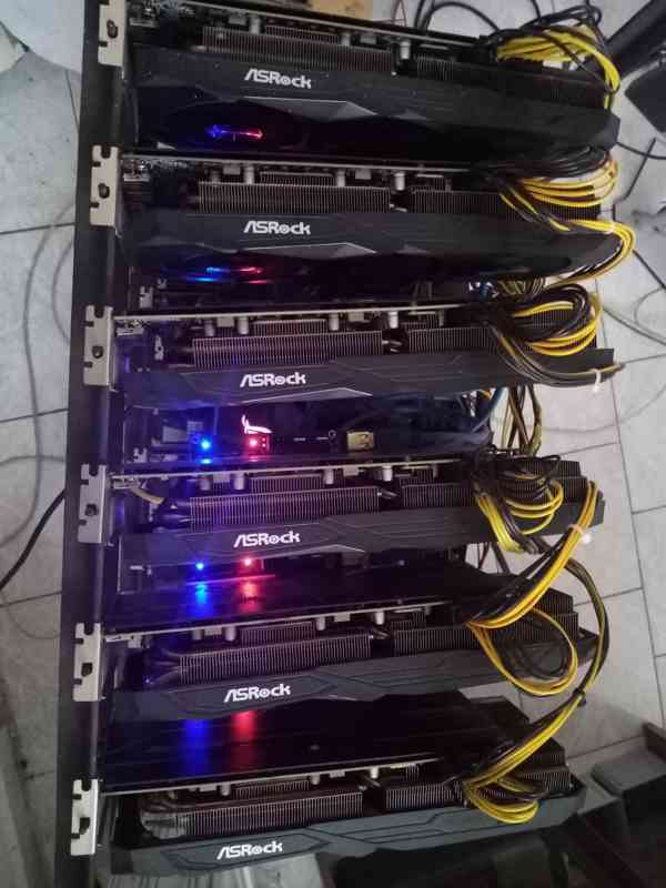 Prodám těžební RIG 3 x 6 GPU AsRock 8 GB (celkem 18 karet) - bazar ...