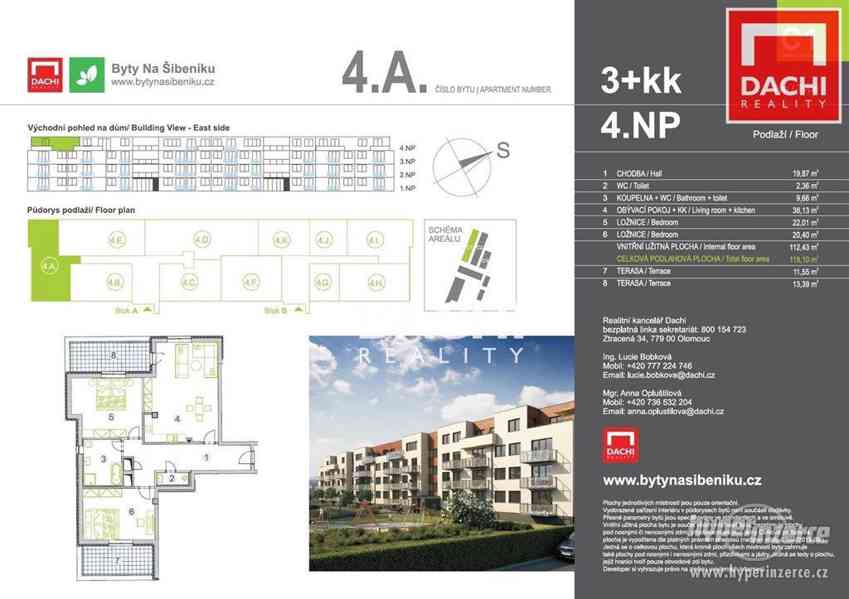 Prodej novostavby bytu 4.A (C1) – 3+kk 119 m?, Olomouc, Bytové domy Na Šibeníku - foto 2