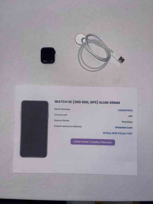 Apple Watch SE 2. gen GPS 40 mm – iCloud OFF – vadný disp... - foto 2