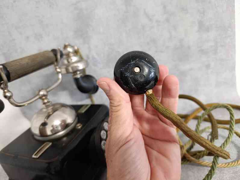 Velmi starý těžký dánský kovový telefon KTAS D08 - foto 12