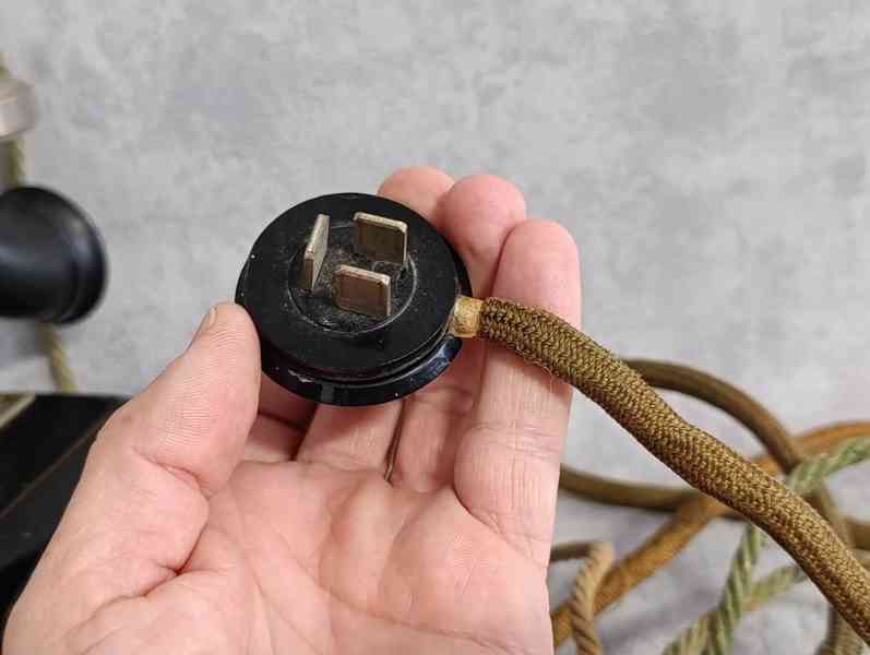 Velmi starý těžký dánský kovový telefon KTAS D08 - foto 13