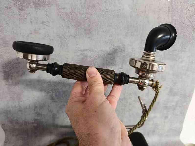 Velmi starý těžký dánský kovový telefon KTAS D08 - foto 5