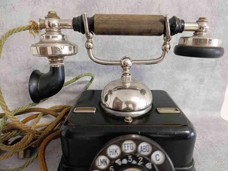 Velmi starý těžký dánský kovový telefon KTAS D08 - foto 4