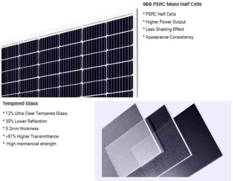 Fotovoltaické solární panely Greensun, model GSM460-72HC  - foto 2