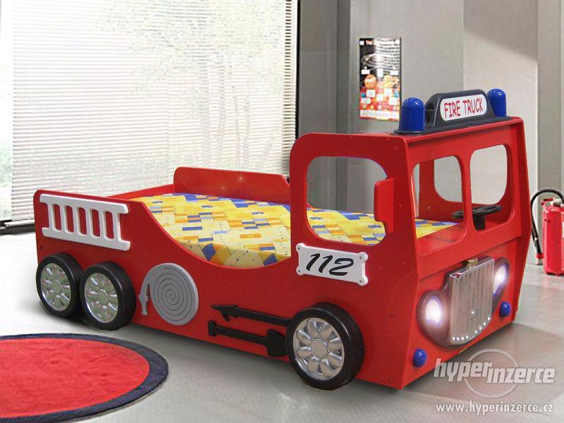 Dětská postel - auto HASIČI - foto 1