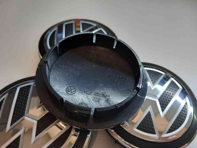 Středové krytky Vw, 65x56mm, Nové logo struktura - foto 3