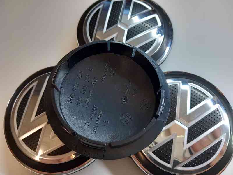 Středové krytky Vw, 65x56mm, Nové logo struktura - foto 2