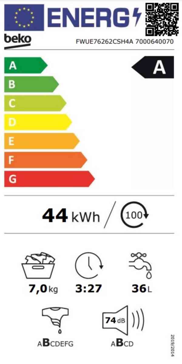 Nová pračka Beko FWUE76262CSH4A - foto 9