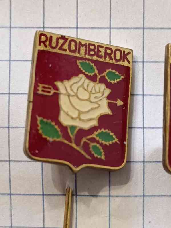 Retro odznaky heraldické znaky českých a slovenských měst - foto 2