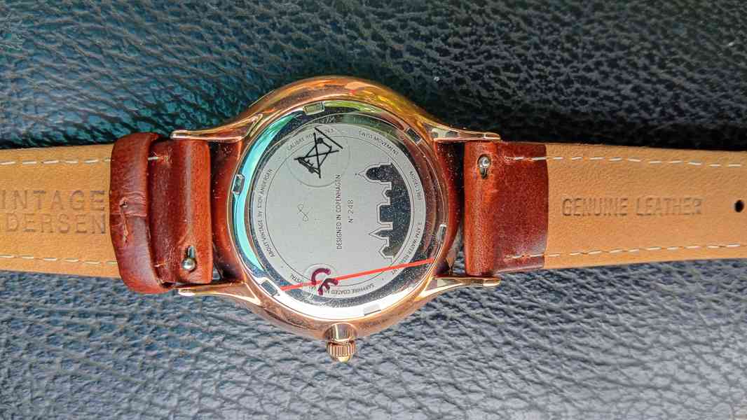 Elegantní hodinky About Vintage 1969 – Gold / Blue Hands (No - foto 2