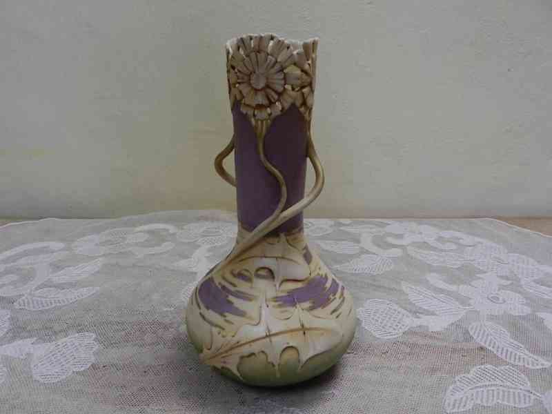 Secesní Váza Riesner Stellmacher a Kessel  Amphora Teplice - foto 1