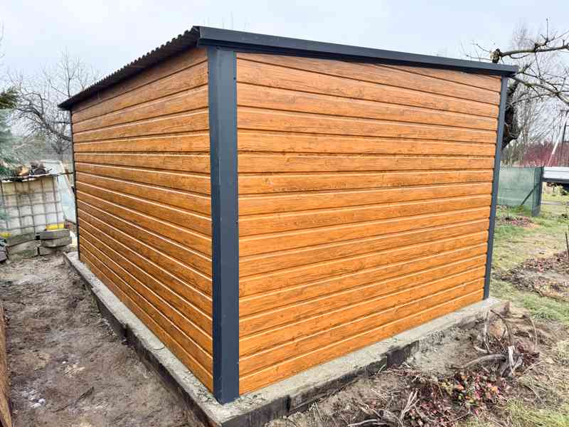 Zahradní domek 3,5x2,5m - dveře - okno -  světlý ořech TS961 - foto 5