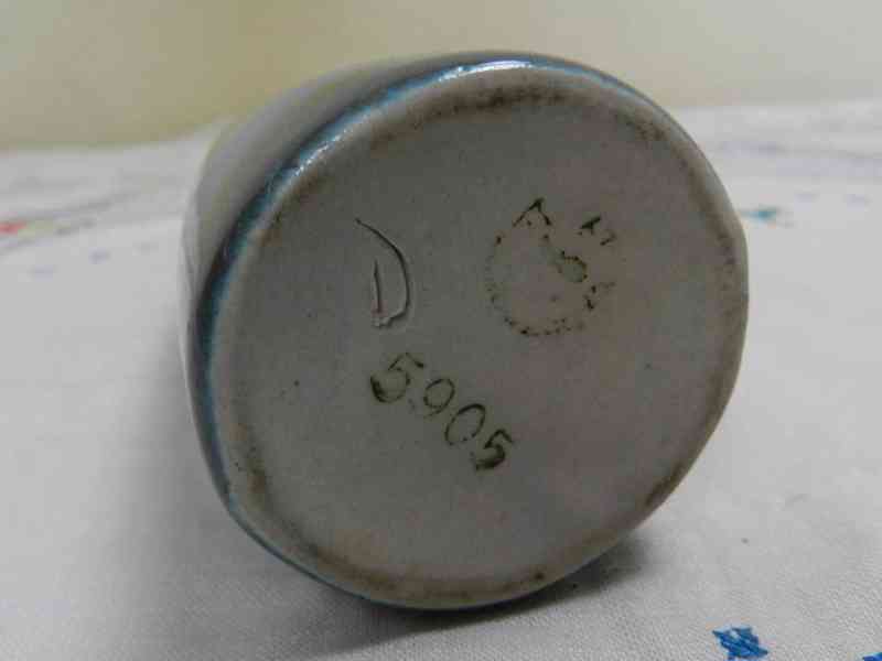 Modrá Váza Spirála Brusel Značeno Československo   - foto 6