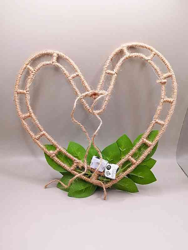 Malé srdce s pěnovými růžemi (Bílé) - Svítící  - foto 3