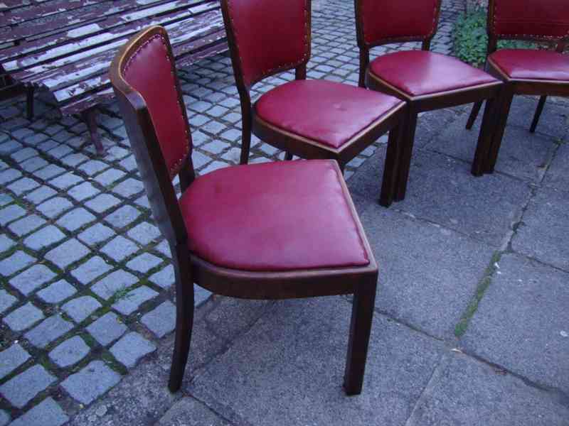 4x dřevěné masivní jídelní židle Thonet 30. - 40. roky pěkné - foto 5