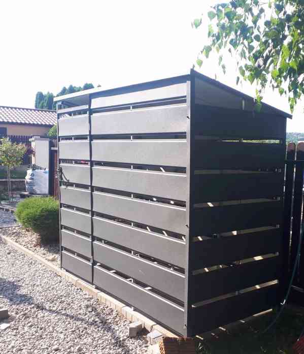 přístřešek na popelnice, spád dozadu 2,5x0,6m TS592 - foto 2