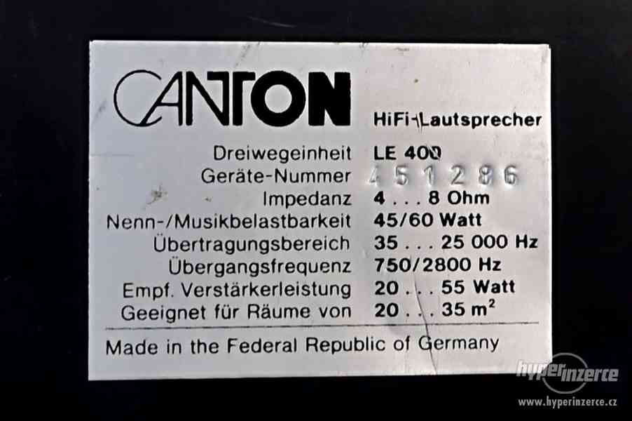 CANTON LE 400 reprosoustavy Německo 1974 výborný zvuk - foto 2