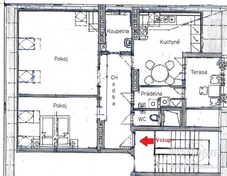Krásný nezařízený byt 2+1, 92m2 + terasa 8m2, Praha 2 - Vinohrady, ul. Vozová (U Rajské Zahrady) - foto 2