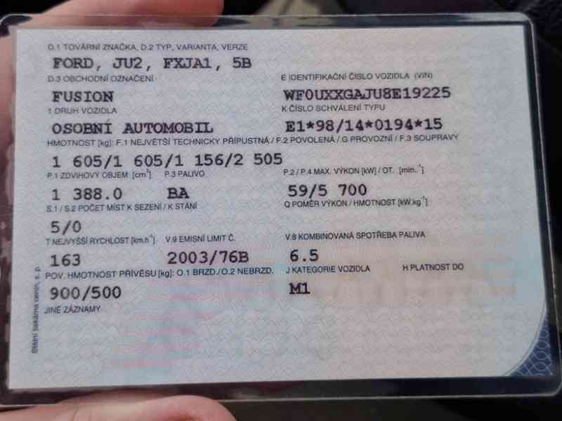 Fusion1.4i SPOELHLIVÝ VŮZ / DENNÍ PROVOZ, ZIMNÍ PNEU, CLIMA - foto 10