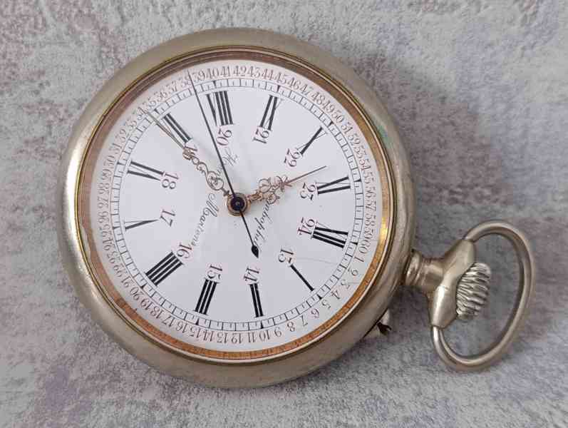 Obrovské kapesní hodinky - 66mm, 180g, centralní ručička - foto 5