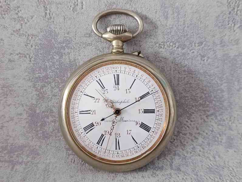 Obrovské kapesní hodinky - 66mm, 180g, centralní ručička - foto 19