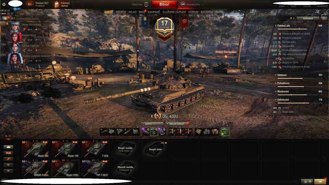 World O Tanks|WoT Účet|2500 WN8|16x T10|5x T8 Premium|Tři znaky | Aukro