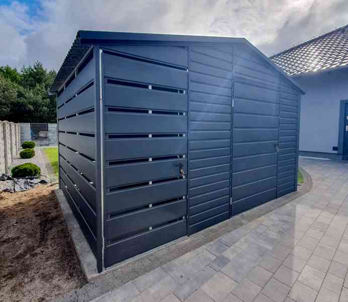 Zahradní domek 2,5x2,5m přístřešek 0,9x2,5m Okno dveře TS711 - foto 5