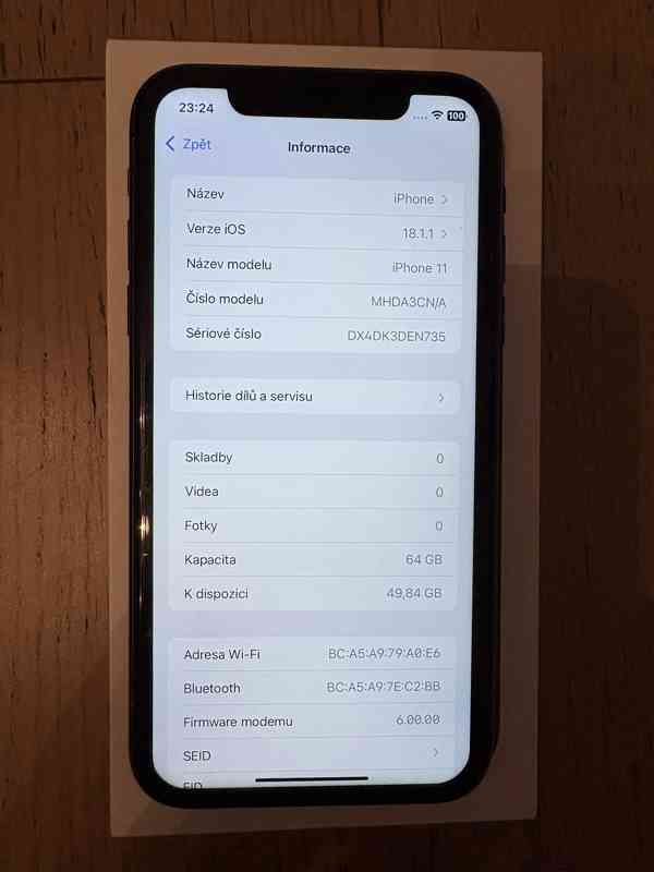 Apple iPhone 11 Black 64GB - jako nový - foto 2