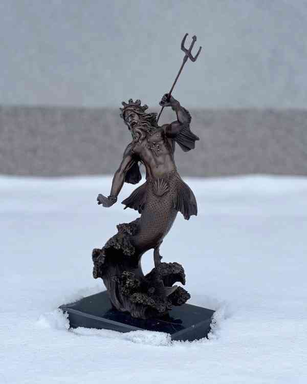 Bronzová socha soška - Poseidon - foto 2