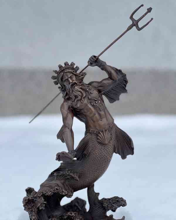 Bronzová socha soška - Poseidon - foto 7