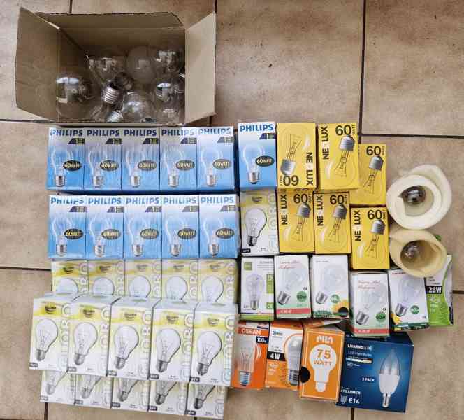 Žárovky ve větším množství. Nové. I retro sběratelské