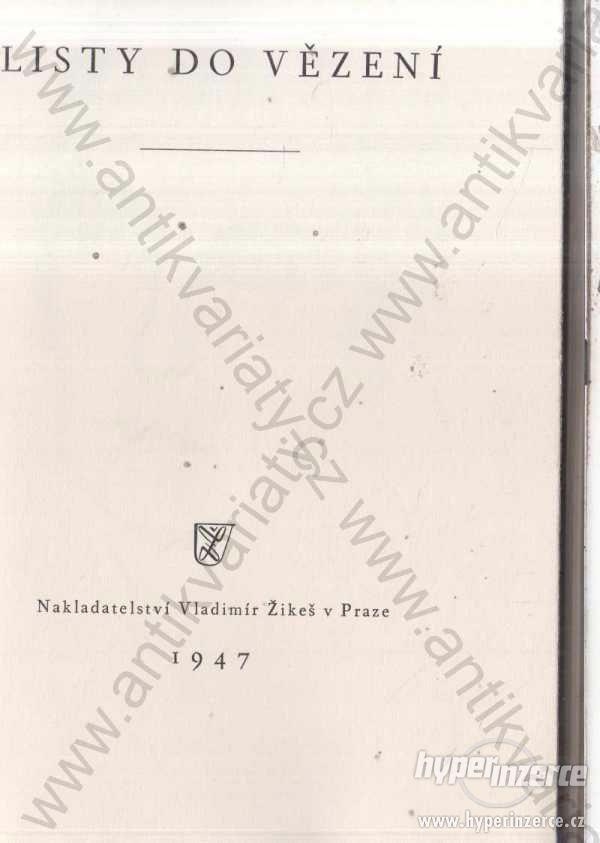 Listy do vězení Charlotta G. Masaryková  1947 - foto 1
