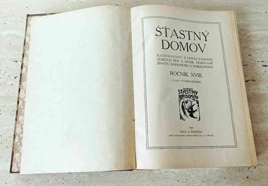 Časopisy Šťastný domov, dva kompletní ročníky 1923 a 1924   - foto 2