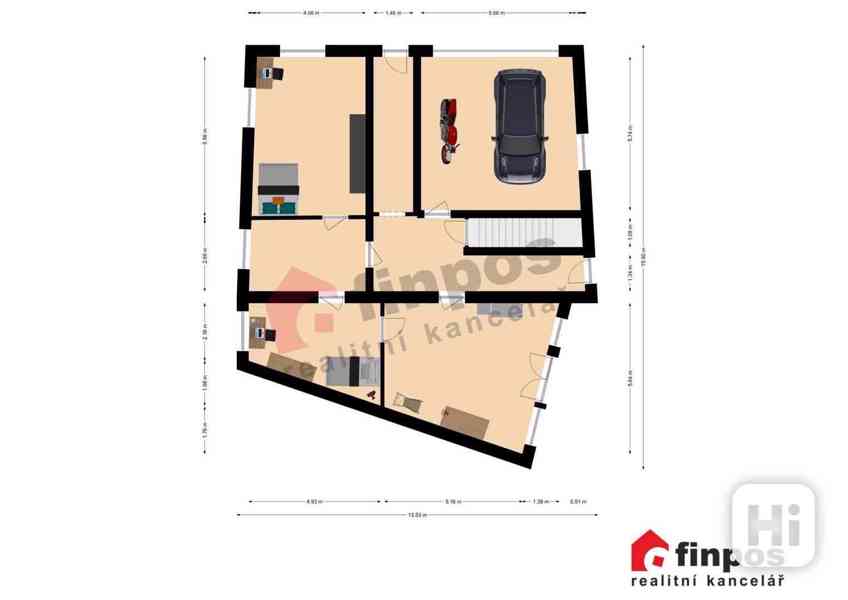 Prodej domu 417 m2 s obchodním prostorem, garáží, terasou 44 m2 a uzavřeným dvorem 100 m2 ve Zlonících u Slaného - foto 21