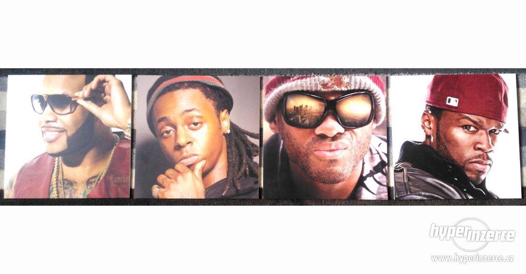 Fotografie raperů Flo Rida, Lil Wayne, Will Smith, 50 Cent