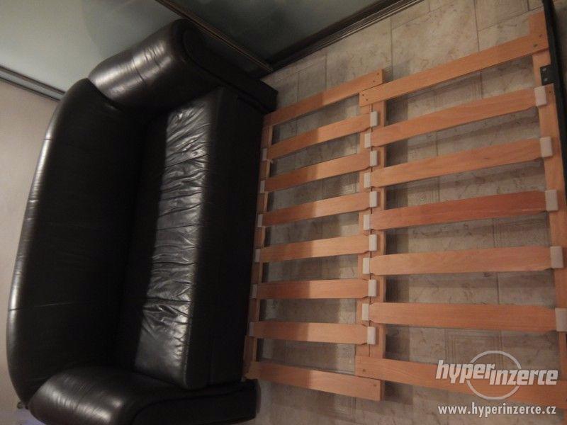 Rozkládací kožená pohovka - foto 3