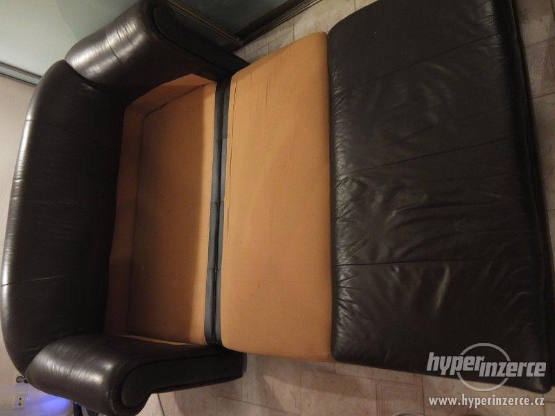 Rozkládací kožená pohovka - foto 4