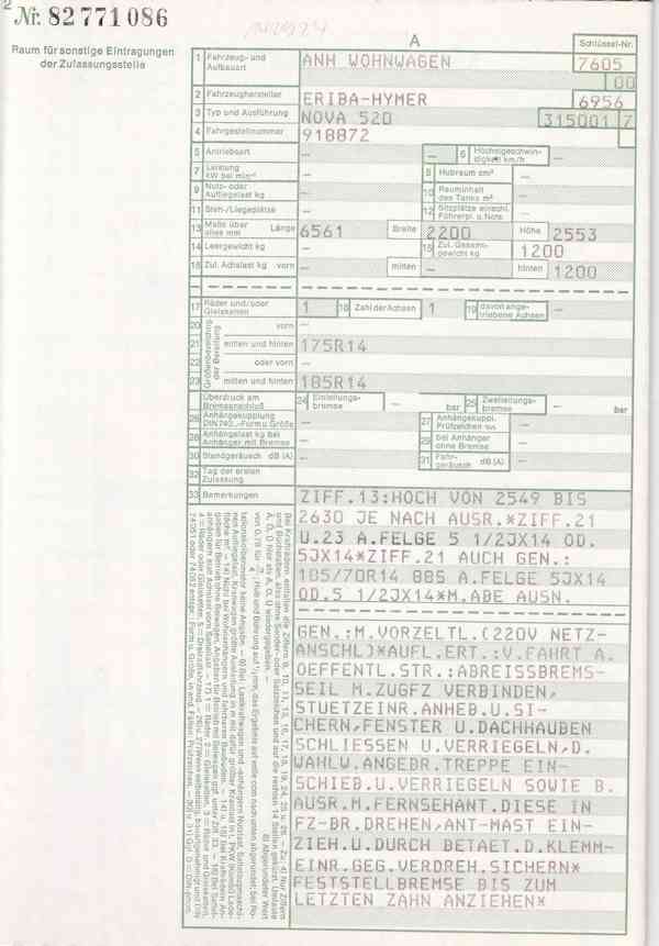 Karavan který nebyl nikdy v provozu. Německý čistopis. - foto 18