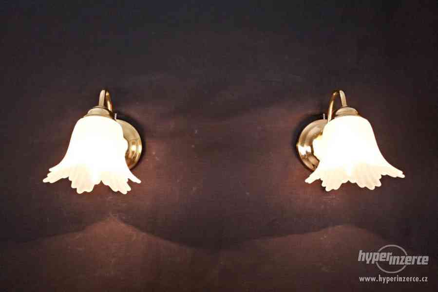 Párové nástěnné lampy mosaz - foto 3