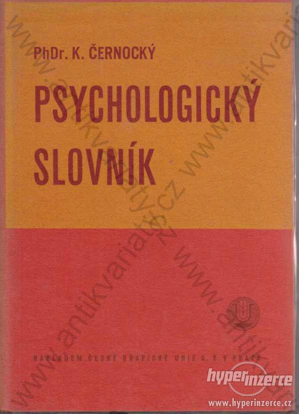 Psychologický slovník K. Černocký 1940 - foto 1